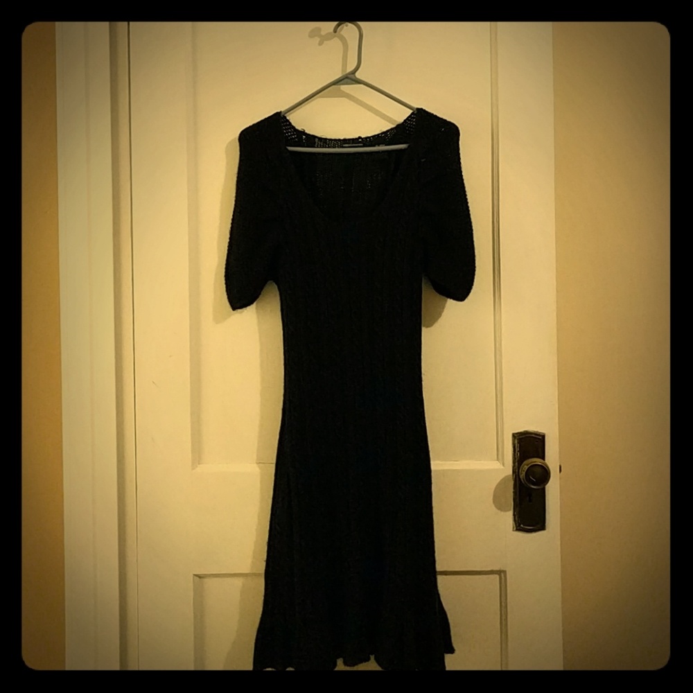 Black sweater dress